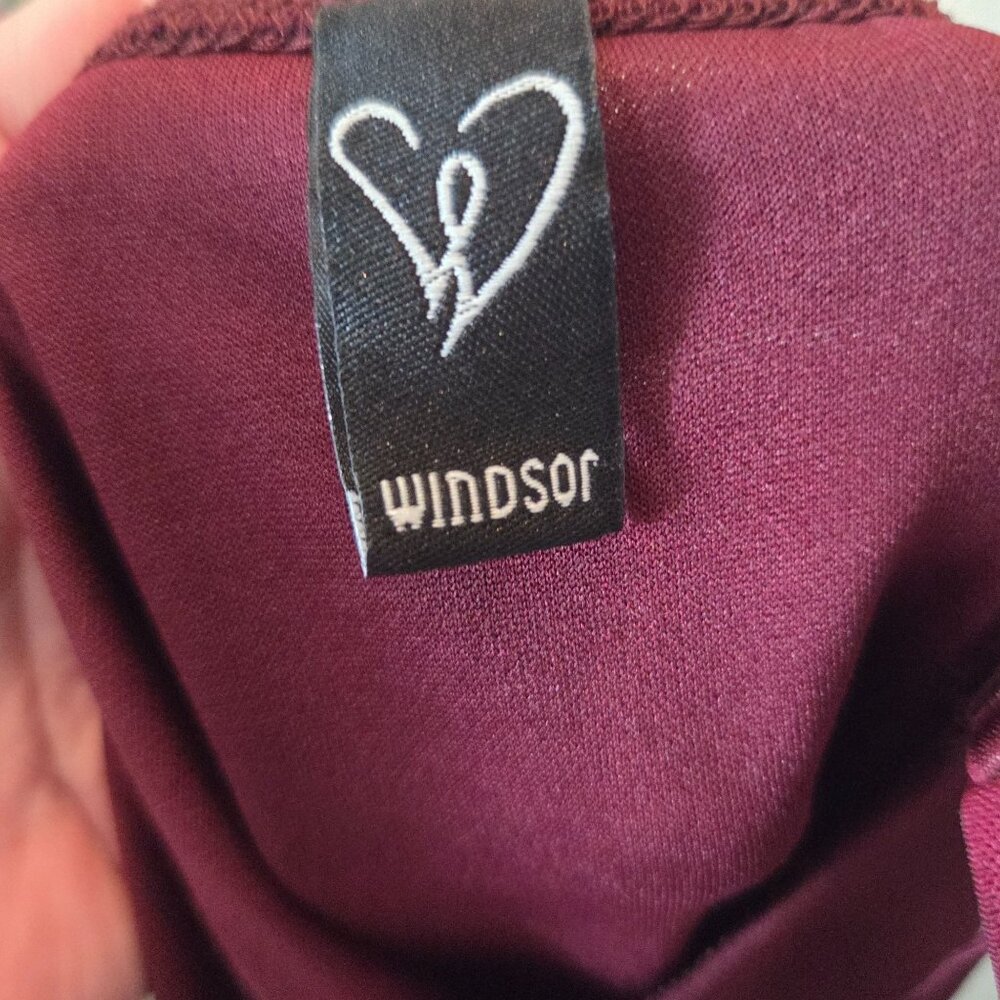 Windsor Burgundy Bodycon Asymmetrical Mini Dress Sleeveless Party Cocktail Size - Picture 8 of 8